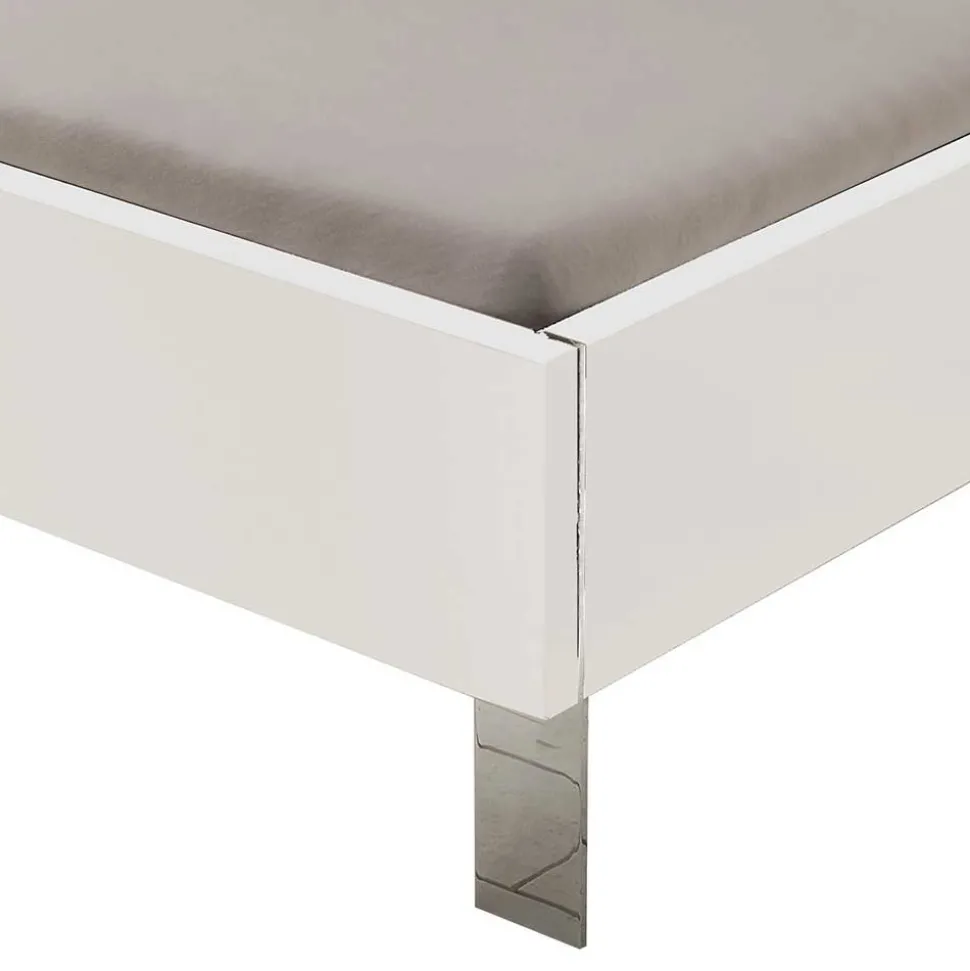 Modernes Bett in Weiß mit Dunkelgrau - Oledra