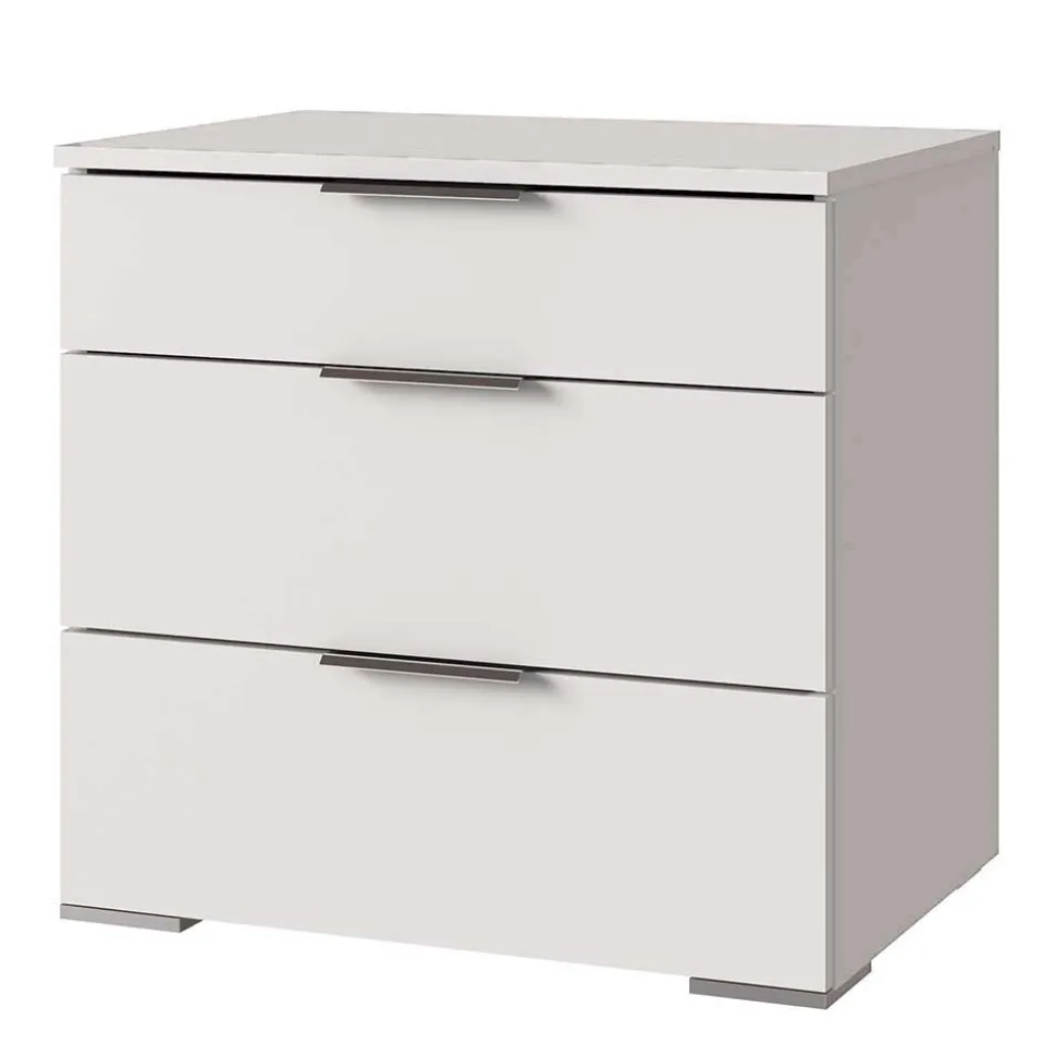 Modernes Bett in Weiß mit Dunkelgrau - Oledra