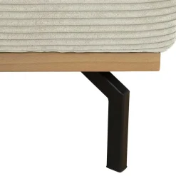 Modernes Ecksofa in Creme Cordbezug - Caldizza
