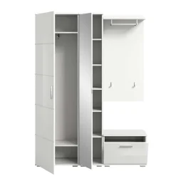 Modernes Garderobenset in Weiß - Rugova I