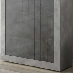 Modernes Highboard in Hellgrau & Dunkelgrau - Crespian