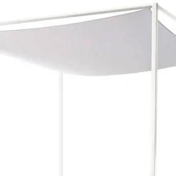 Modernes Himmelbett in Eiche Bianco & Weiß - Blackbeard