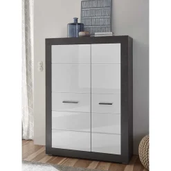 Modernes Hochglanz Highboard mit 2 Türen - Istensa I