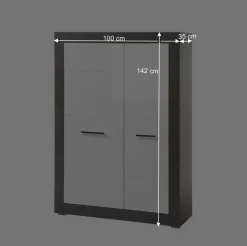 Modernes Hochglanz Highboard mit 2 Türen - Istensa I