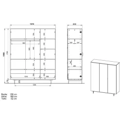 Modernes Kinderzimmer in Grau - Suzanas (dreiteilig)