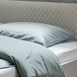 Modernes Kunstlederbett in Beige - Crascanu