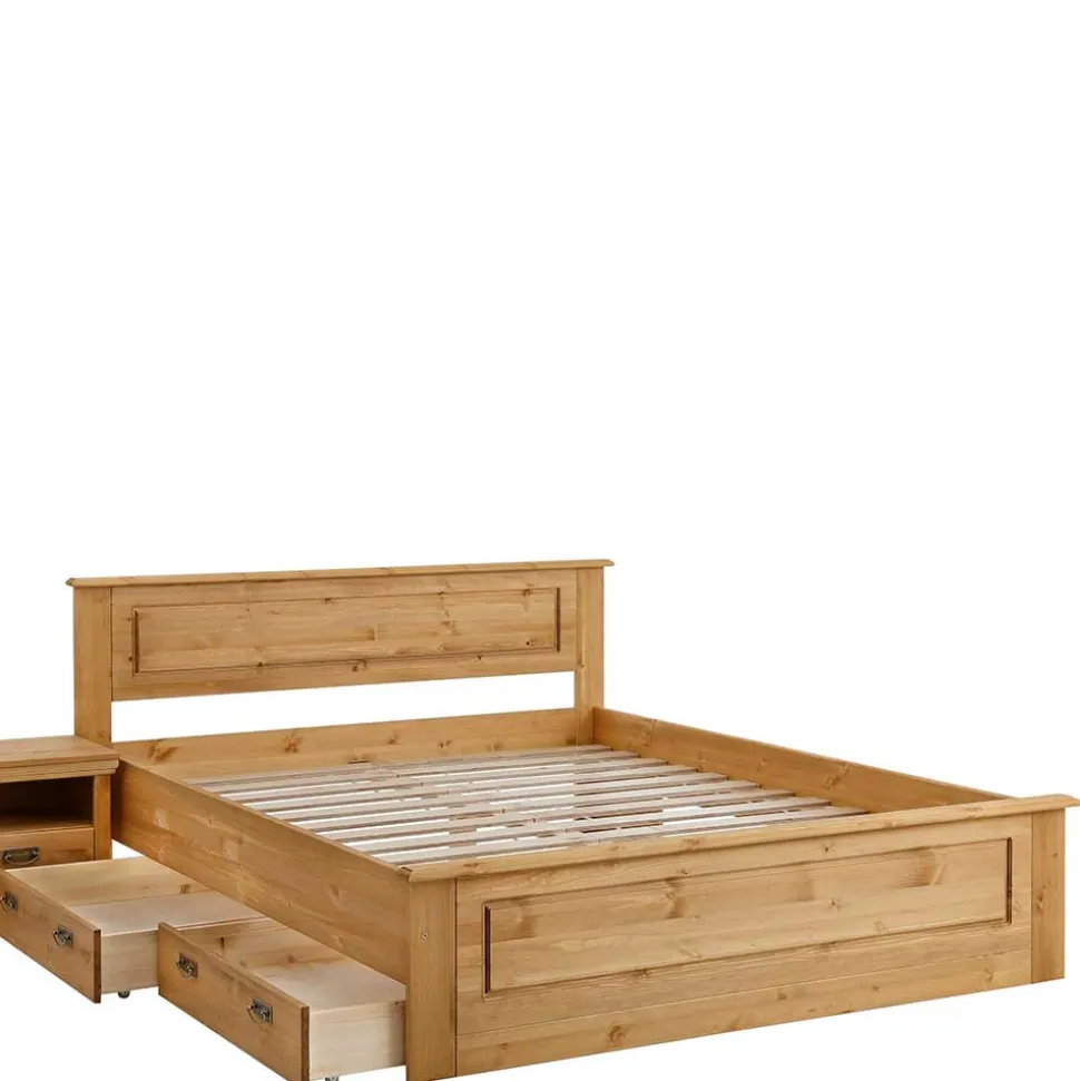 Modernes Landhausbett aus Kiefer - Inhusa