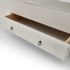 Modernes Landhausbett in Weiß & Grau - Caneon