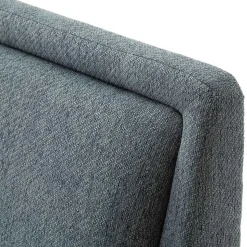 Modernes Polsterbett in Blaugrau Stoff - Sunhide