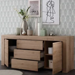 Modernes Sideboard in Holznachbildung Eiche - Karika I