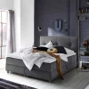 Modernes Stauraum-Boxspringbett in Anthrazit - Zavagossa