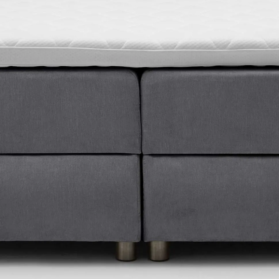 Modernes Stauraum-Boxspringbett in Anthrazit - Zavagossa