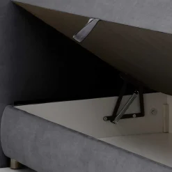 Modernes Stauraum-Boxspringbett in Anthrazit - Zavagossa