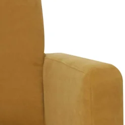 Modern-kantiger Sessel in Gelb und Buche - Crasting