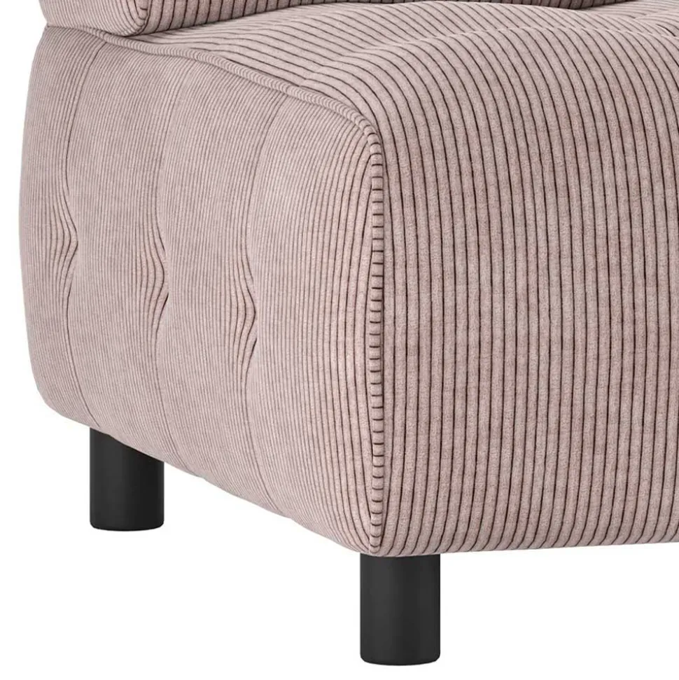Modulcouch Eckelement in Mauve Cordbezug - Samorah