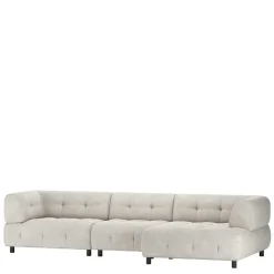 Modulcouch Elemente in Hellgrau - Osika (dreiteilig)