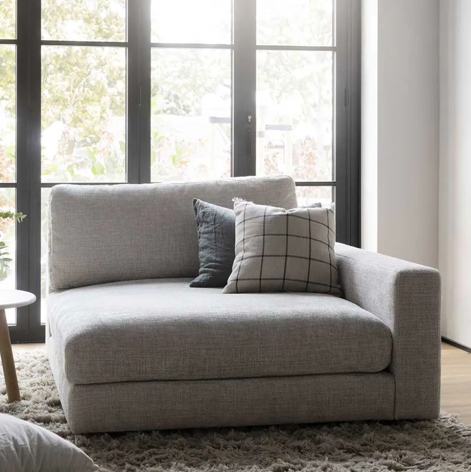 Modulcouch Recamiere in Hellgrau - Esmen