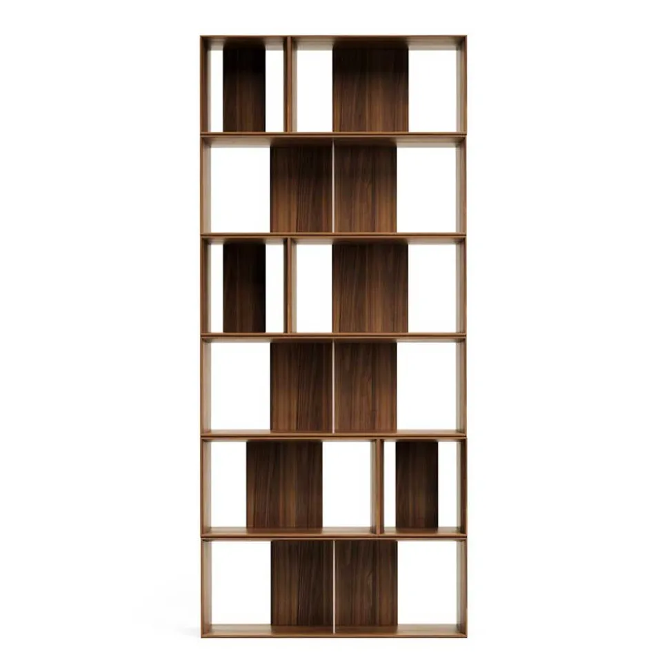 Modulregal in Nussbaum Furnier - Abelle (neunteilig)