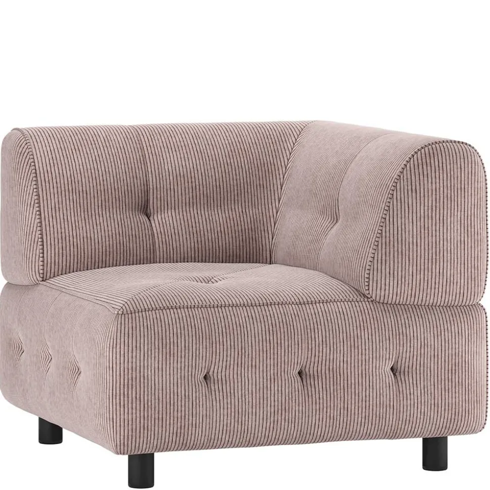 Modulsofa Eckelement aus Cord Mauve - Samorah