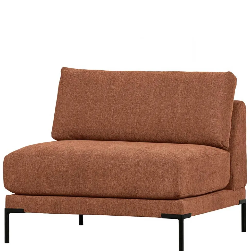 Modulsofa Element in Rost Braun Chenille - Brixx