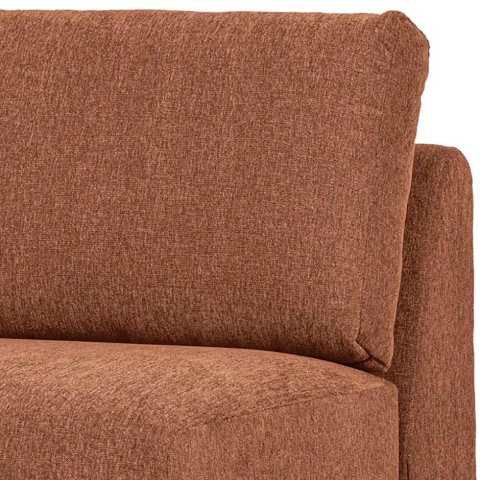 Modulsofa Element in Rost Braun Chenille - Brixx