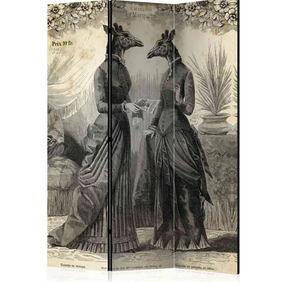 Monochromer Paravent 135x172 cm - Loirena