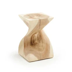 Mungur Holz Beistelltisch im Sanduhr Design - Topherus