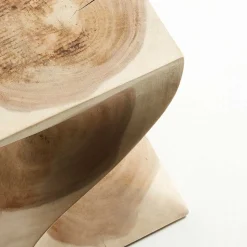 Mungur Holz Beistelltisch im Sanduhr Design - Topherus