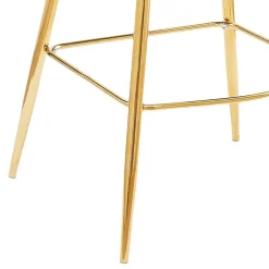 Muschel Barstühle in Hellgrau & Gold - Locceri (2er Set)