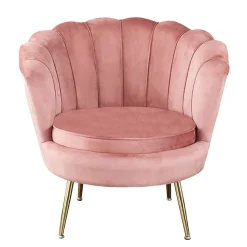 Muschel Loungesessel in Rosa & Gold - Intiatos