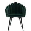 Muschel-Designstuhl in Dunkelgrün Samt - Kenia
