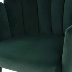 Muschel-Designstuhl in Dunkelgrün Samt - Kenia