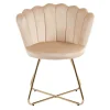 Muschelstühle in Beige und Gold - Cagahan (2er Set)