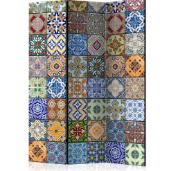 Muster Kachel Optik Paravent in Bunt - Nany