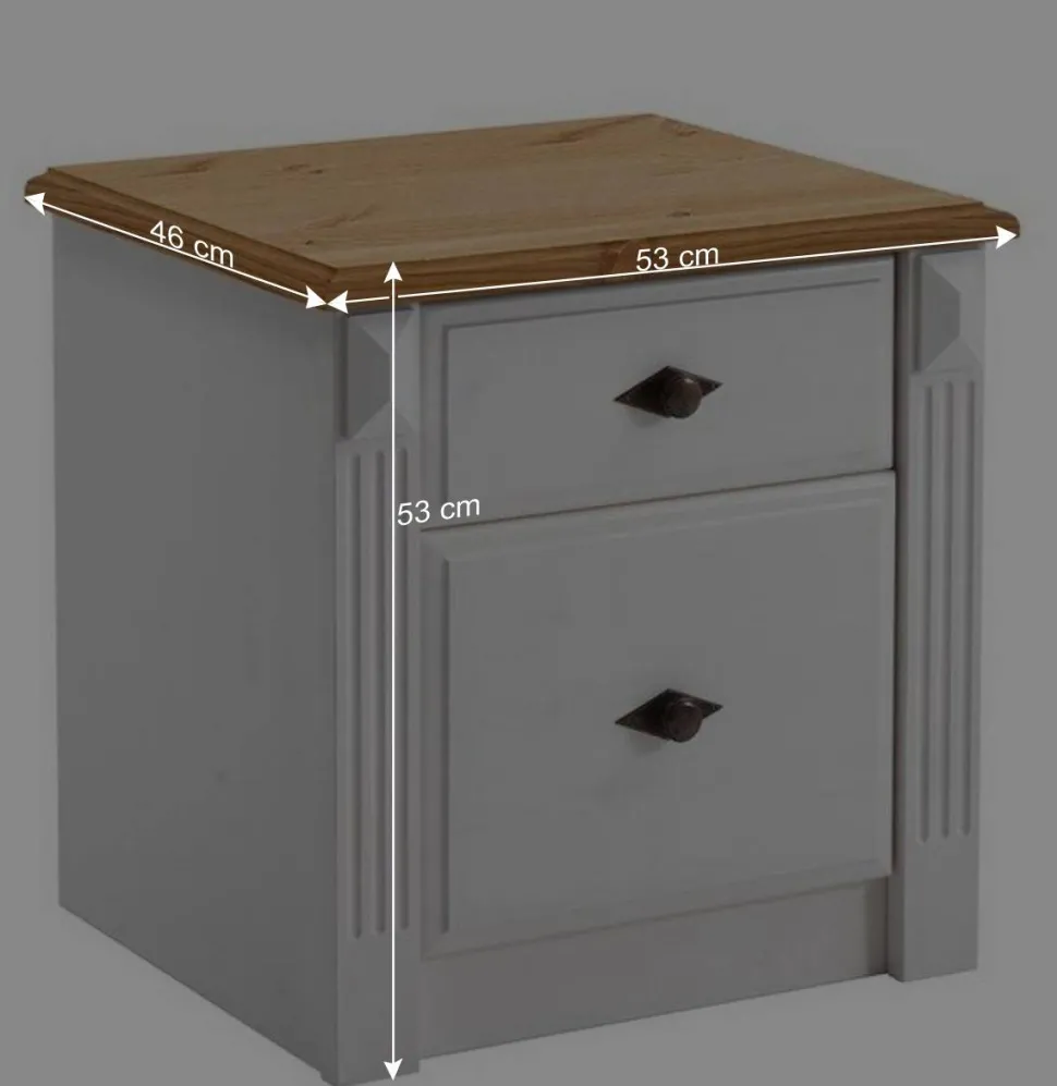 Nachtisch Kommode Oradea in Weiß