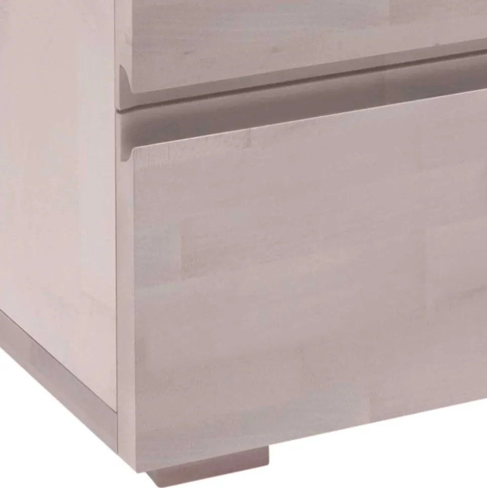 Nachtkommode aus Buche in Weiß lasiert - Elric