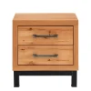 Nachtkommode aus Kernbuche & Eisen - Dimphi