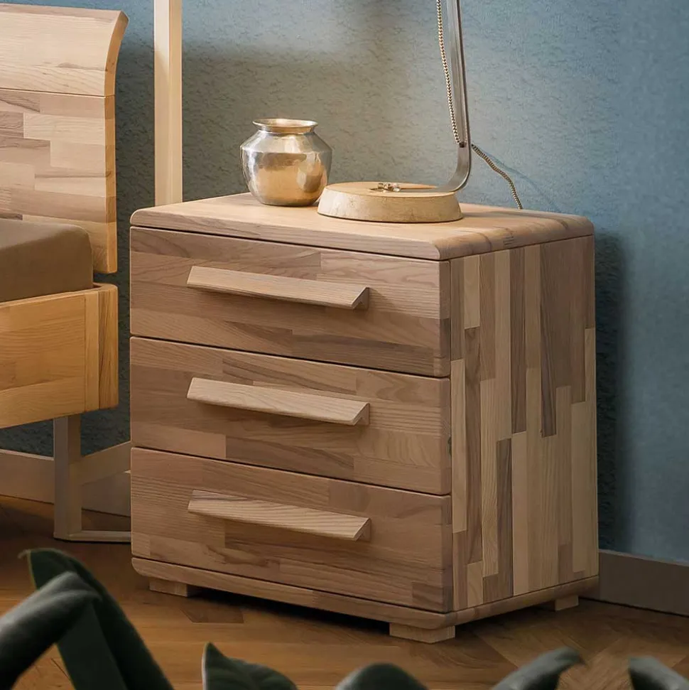 Nachtkommode aus Kernesche massiv - Edgas