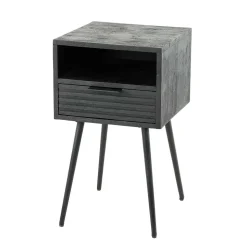 Nachtkommode Beistelltisch in Schwarz - Jadamos