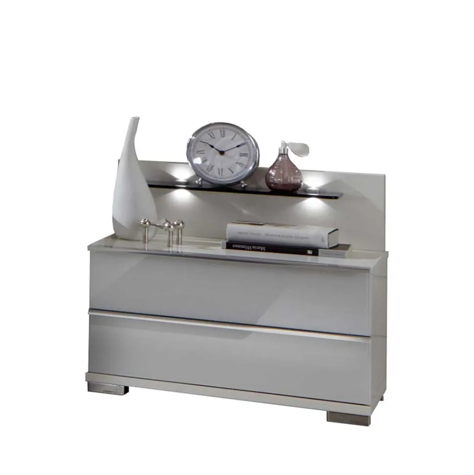 Nachtkommode Donpiave mit Glasablage