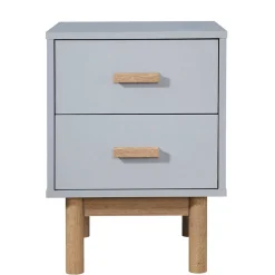 Nachtkommode in Grau mit Eiche - Caldaro