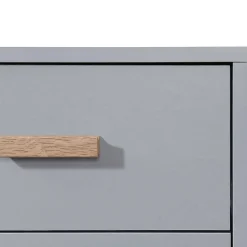 Nachtkommode in Grau mit Eiche - Caldaro