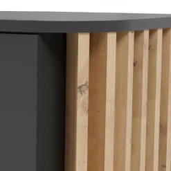 Nachtkommode in Grau und Wildeiche - Penzanca