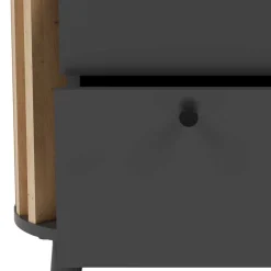 Nachtkommode in Grau und Wildeiche - Penzanca