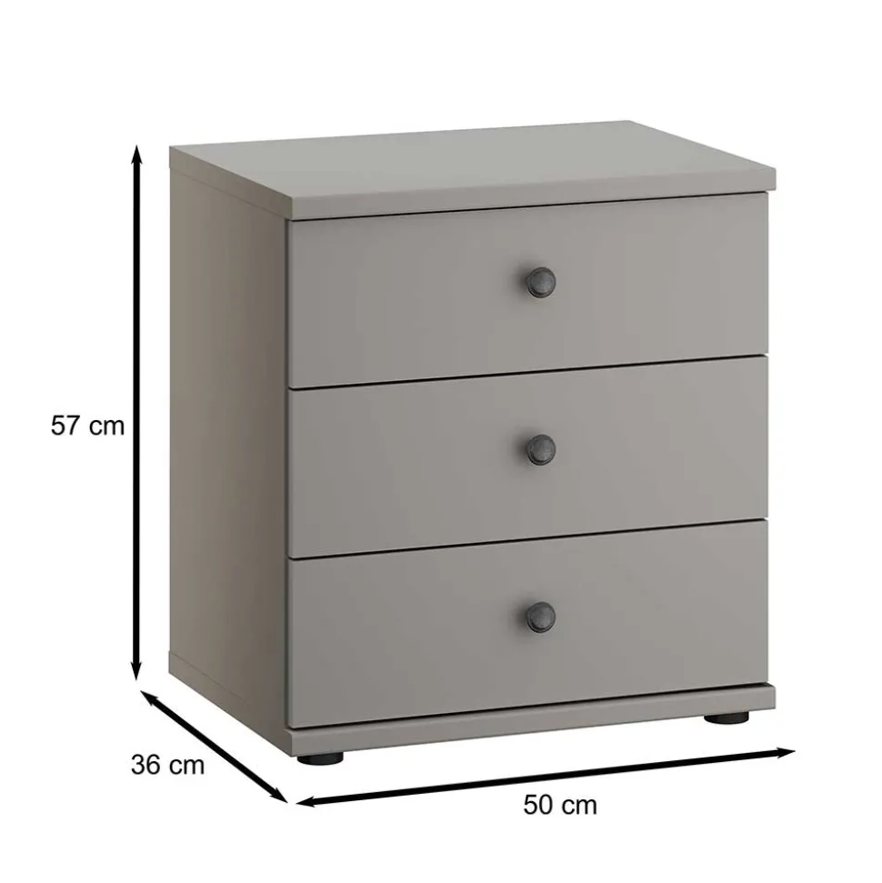 Nachtkommode in Hellgrau - Ridonna