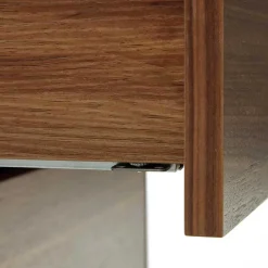 Nachtkommode in Nussbaumfarben und Anthrazit - Milena