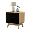 Nachtkommode in Schwarz & Eiche - Sondros