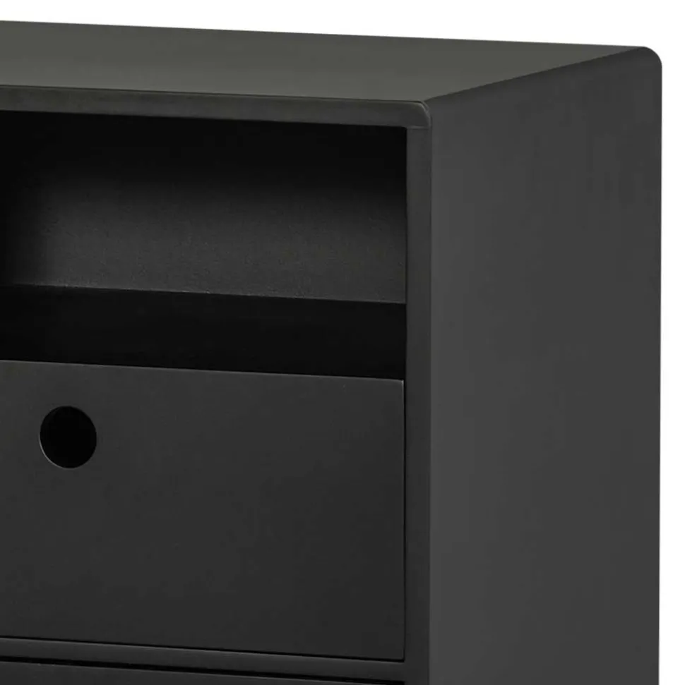 Nachtkommode in Schwarz - Borkata