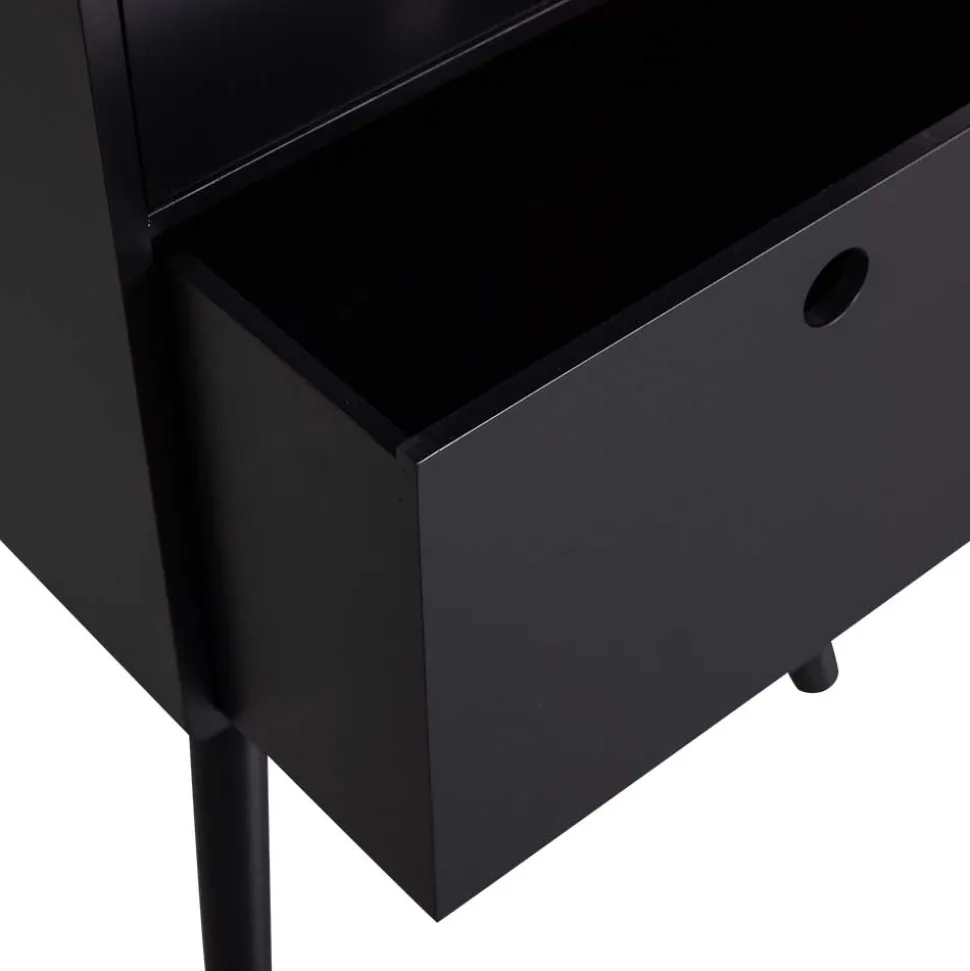Nachtkommode in Schwarz - Borkata