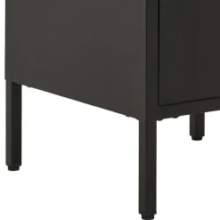 Nachtkommode in Schwarz mit Gold - Singular